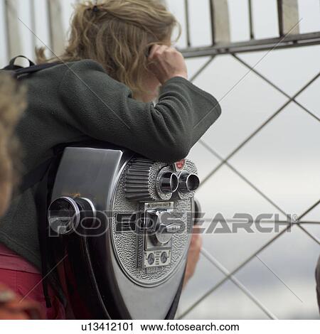Binoculars at top of Empire State Building, New York City View Large Photo Image Stock Image - Binoculars at top of Empire State Building, New York City. Fotosearch