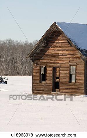 Stock Photo - Derelict building in Alberta Canada. Fotosearch