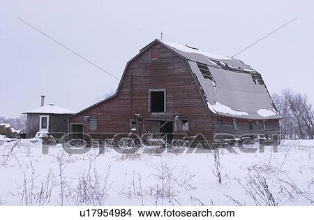Picture - winter in Manitoba, prairie scene. Fotosearch