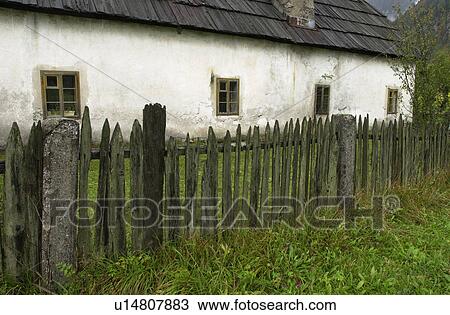 Wooden fence around a country home in Slovenia View Large Photo Image Stock Image - Wooden fence around a country home in Slovenia. Fotosearch