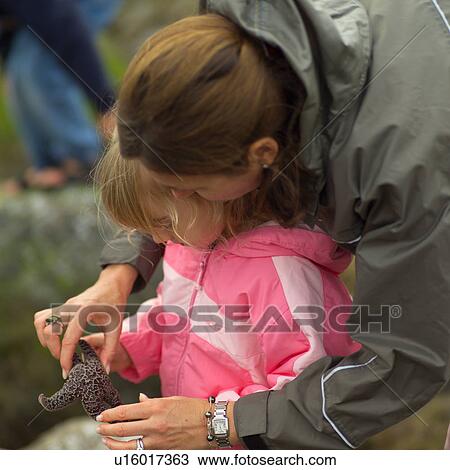 Stock Image - Child holding a Starfish. Fotosearch