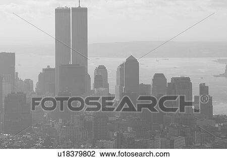 Stock Image - Manhattan Aerial Views, New York City. Fotosearch