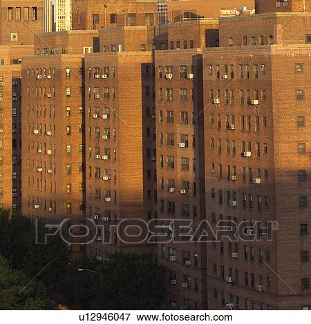 Row of buildings in Manhattan, New York City View Large Photo Image Stock Photo - Row of buildings in Manhattan, New York City. Fotosearch