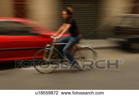 Biker on Street View Large Photo Image Stock Image - Biker on Street. Fotosearch