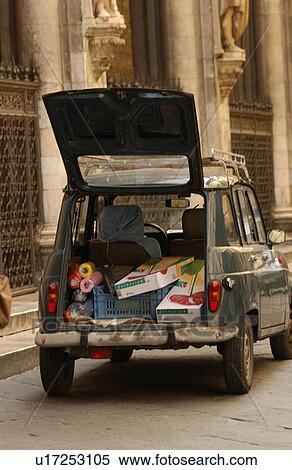 Car with Filled Trunk View Large Photo Image Stock Photography - Car with Filled Trunk. Fotosearch