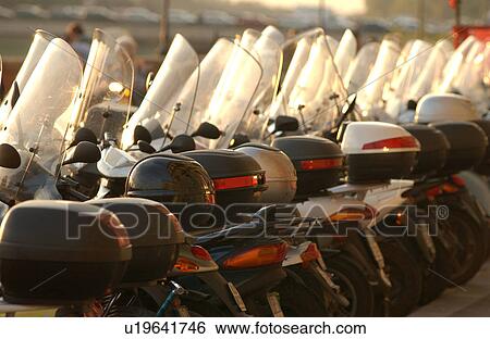 Stock Photograph - Line of Bikes. Fotosearch
