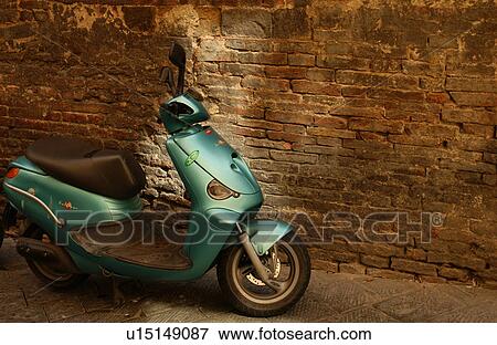 Motor Bike Parked View Large Photo Image Stock Photo - Motor Bike Parked. Fotosearch