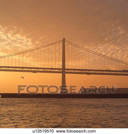 Bay Bridge at Sunset View Large Photo Image Stock Image - Bay Bridge at Sunset. Fotosearch
