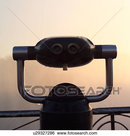 Stock Photograph - Coin operated viewfinder at Canadian Falls - Niagara. Fotosearch