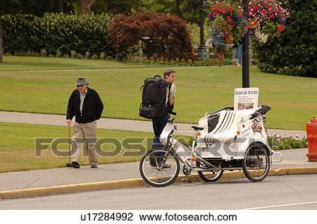 Stock Image - Street scene, Victoria, British, Columbia, Canada. Fotosearch