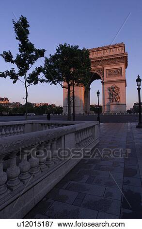 Stock Photo - The Arc de Triomphe, Paris, France. Fotosearch