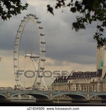 Stock Photograph - The Ferris wheel London eye in London, England. Fotosearch