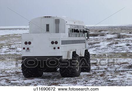 Stock Image - Tundra Buggy at Churchill Manitoba. Fotosearch