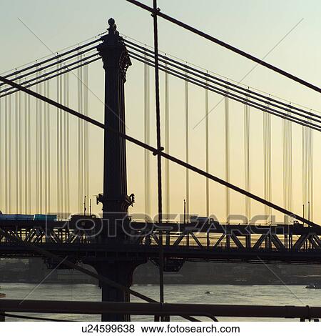 Manhattan Bridge, New York City View Large Photo Image Stock Photo - Manhattan Bridge, New York City. Fotosearch