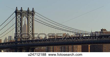 Manhattan Bridge, New York City View Large Photo Image Stock Photo - Manhattan Bridge, New York City. Fotosearch