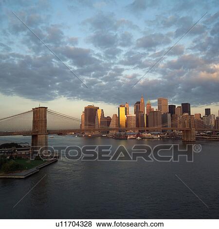 View of Brooklyn Bridge and Manhattan, New York City View Large Photo Image Stock Photo - View of Brooklyn Bridge and Manhattan, New York City. Fotosearch