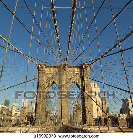 Walkway on Brooklyn Bridge, New York City View Large Photo Image Stock Image - Walkway on Brooklyn Bridge, New York City. Fotosearch