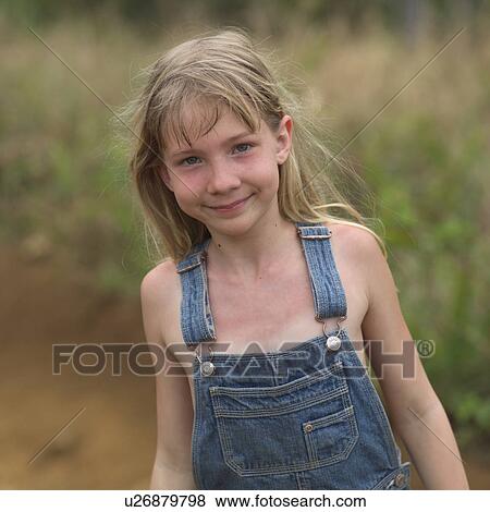girl with overalls