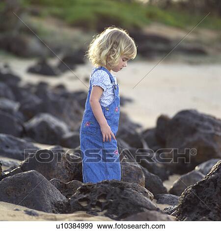 Stock Photo - Young Girl on Beach. Fotosearch