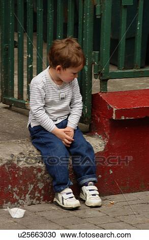 Child sitting on curb View Large Photo Image Stock Image - Child sitting on curb. Fotosearch