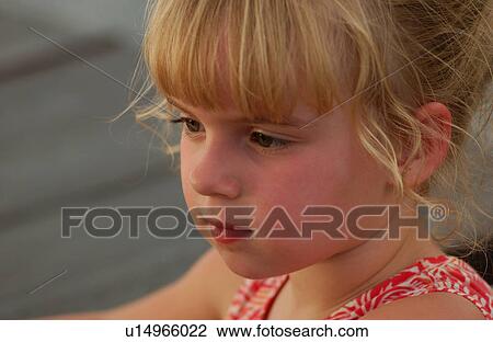 Stock Image - Close-up of a young girl. Fotosearch