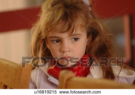 Stock Photography - Face of 5 - 6 Year old girl. Fotosearch