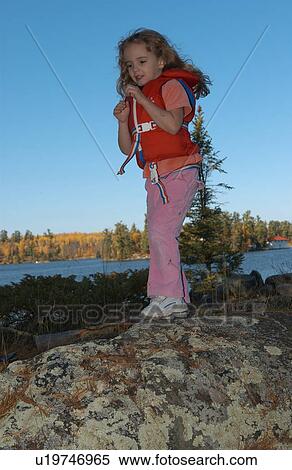 Girl in Red Lifejacket View Large Photo Image Stock Photography - Girl in Red Lifejacket. Fotosearch