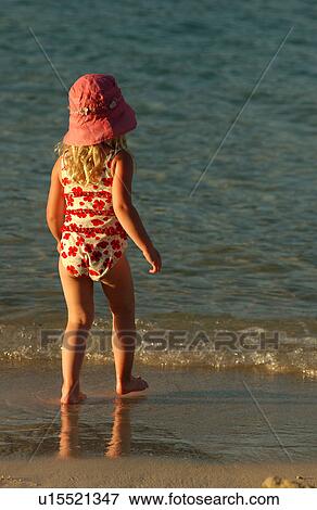 Stock Photo - Young Girl at Beach. Fotosearch