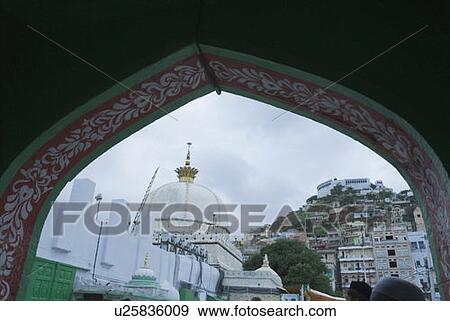Dargah viewed through an arch, Ajmer Shriff, Ajmer, Rajasthan, India View Large Photo Image Stock Photo - Dargah viewed through an arch, Ajmer Shriff, Ajmer, Rajasthan, India. Fotosearch