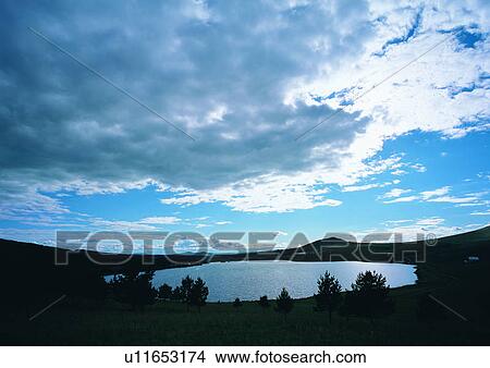 Picture - Blue, Cloud, Dusk, Hill. Fotosearch