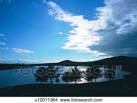 Picture - Blue, Cloud, Dusk, Hill. Fotosearch
