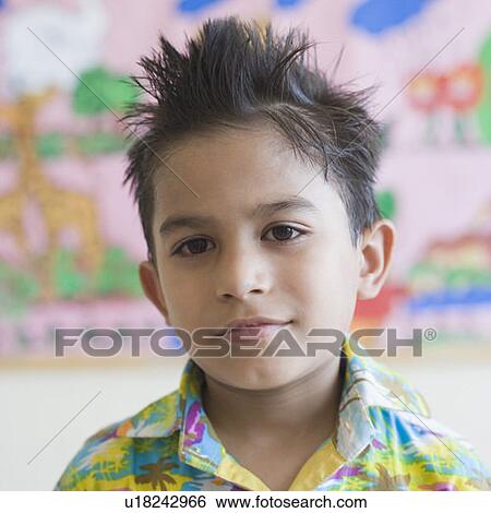 Stock Photograph - Close-up of a schoolboy. Fotosearch
