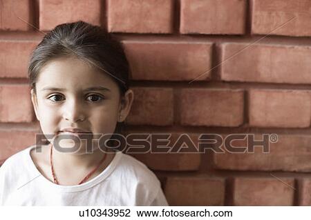 Stock Image - Portrait of a girl. Fotosearch