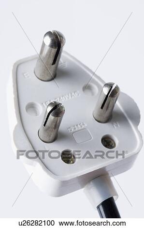 Stock Image - Close-up of an electric plug. Fotosearch