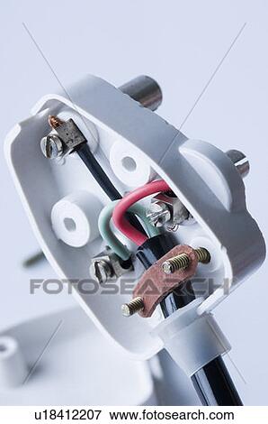 Close-up of an electric plug View Large Photo Image Stock Photo - Close-up of an electric plug. Fotosearch