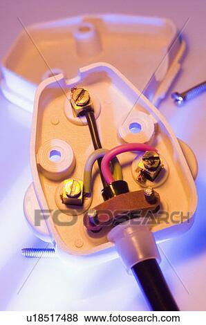 Close-up of an electric plug View Large Photo Image Stock Photo - Close-up of an electric plug. Fotosearch