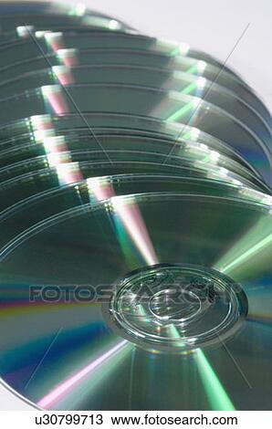 Stock Image - Close-up of compact disks. Fotosearch