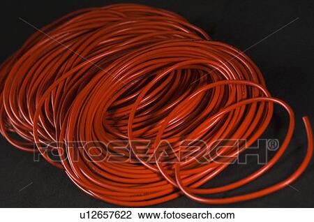 Close-up of red power cable bundle View Large Photo Image Stock Image - Close-up of red power cable bundle. Fotosearch