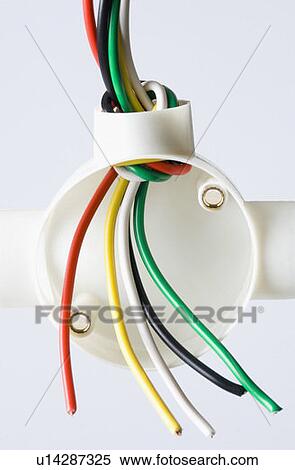 Close-up of unfinished electrical wiring View Large Photo Image Stock Photography - Close-up of unfinished electrical wiring. Fotosearch